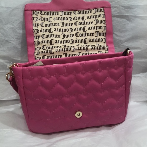 Juicy Couture juicy pink Brighter than a diamond gold chainlink shoulder bag new - Picture 9 of 16